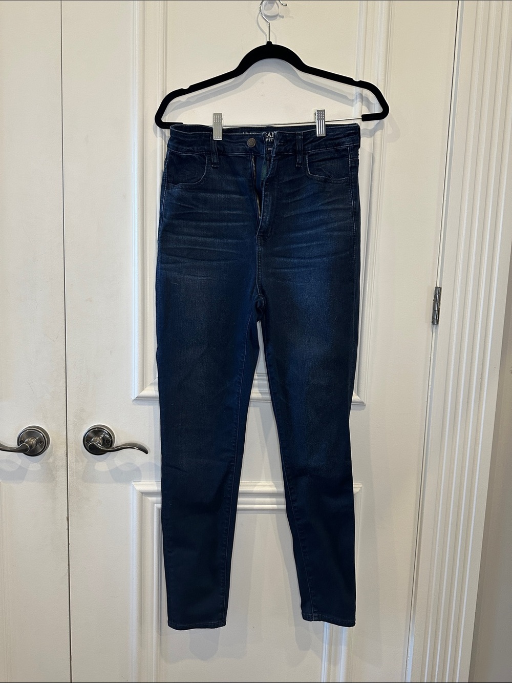 American Eagle Outfitters Dark Indigo Highest Rise Skinny Jeans